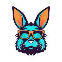 ein cool und stilvoll Hase tragen Sonnenbrille Vektor Clip Kunst Illustration, ausströmend ein Sinn von Vertrauen und trendig, perfekt zum Mode nach vorne Designs und Hüfte branding