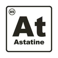 Astatine Element Symbol vektor