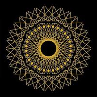 runde kreisförmige ornamentale Mandala Umrisse Polygon Kunst vektor