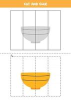 klipp och lim spel för barnens köksskål vektor