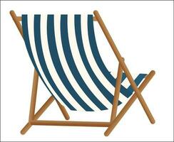 Vektor Strand Stuhl, im klassisch Farben, isoliert auf Weiß oder transparent Hintergrund, zum einfach Kopieren. komfortabel Sessel, zurück Sicht, Rückseite Aussicht