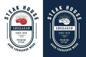 Steak Haus Typografie Etikett. Vektor Illustration.