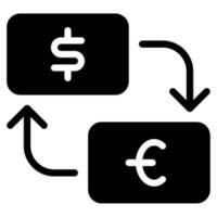 Geld Austausch Symbole vektor