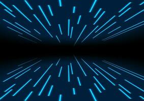 blå neon laser spår rader abstrakt bakgrund vektor
