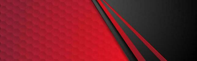 rot und schwarz abstrakt korporativ Banner Design vektor