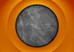 Grunge Technik Material Orange und dunkel grau Hintergrund vektor
