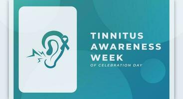 Tinnitus Bewusstsein Woche Feier Vektor Design Illustration zum Hintergrund, Poster, Banner, Werbung, Gruß Karte