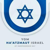 yom ha'atzmaut Israel Unabhängigkeit Tag Feier Vektor Design Illustration zum Hintergrund, Poster, Banner, Werbung, Gruß Karte