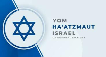 yom ha'atzmaut Israel oberoende dag firande vektor design illustration för bakgrund, affisch, baner, reklam, hälsning kort