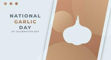 National Knoblauch Tag Feier Vektor Design Illustration zum Hintergrund, Poster, Banner, Werbung, Gruß Karte