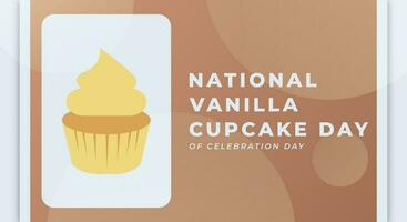 National Vanille Cupcake Tag Feier Vektor Design Illustration zum Hintergrund, Poster, Banner, Werbung, Gruß Karte