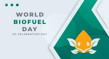 värld biobränsle dag firande vektor design illustration för bakgrund, affisch, baner, reklam, hälsning kort
