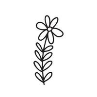 Vektor Gänseblümchen Blume Clip Art. Hand gezeichnet Gekritzel wenig Blume isoliert