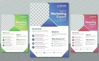 kreativ Geschäft Flyer Design zum Ihre Unternehmen vektor