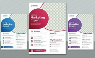 Marketing Geschäft Flyer Design zum Ihre Unternehmen vektor