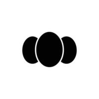 Eier Symbol. solide Symbol vektor