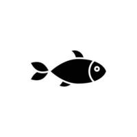 Fisch Symbol. solide Symbol vektor