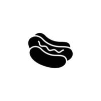 Hotdog Symbol. solide Symbol vektor