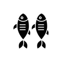 Fisch Symbol. solide Symbol vektor