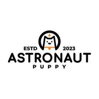 Hund Astronaut Illustration. gut zum irgendein Geschäft verbunden zu Hund, Haustier, Astronaut oder Raum. vektor