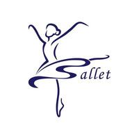 Illustration von ein Logo abbilden ein Ballett Person, wie Gut wie ein Rock Bildung das Brief b vektor