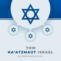 yom ha'atzmaut Israel oberoende dag firande vektor design illustration för bakgrund, affisch, baner, reklam, hälsning kort