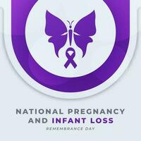 National Schwangerschaft und Säugling Verlust Erinnerung Tag Feier Vektor Design Illustration zum Hintergrund, Poster, Banner, Werbung, Gruß Karte