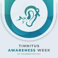 Tinnitus Bewusstsein Woche Feier Vektor Design Illustration zum Hintergrund, Poster, Banner, Werbung, Gruß Karte