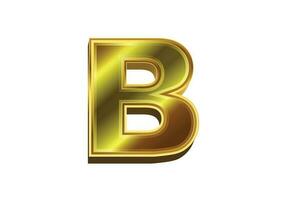 3d golden Brief. Luxus Gold Alphabet auf Weiß Hintergrund vektor