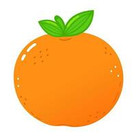 Mandarine Obst Charakter. Vektor Hand gezeichnet Karikatur kawaii Charakter Illustration Symbol. isoliert auf Weiß Hintergrund. Mandarine Obst Charakter Konzept