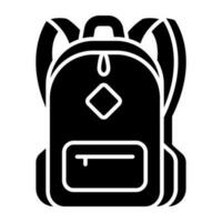 Premium-Download-Symbol des Rucksacks vektor