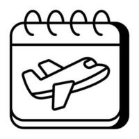 ein Symbol Design von Flug Zeitplan vektor