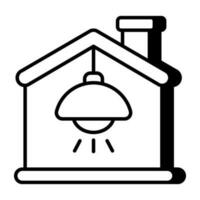 en modern design ikon av tak lampa vektor