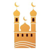 elegant islamisk moské byggnad ikon vektor