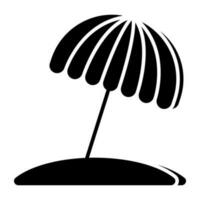 ein eben Design Symbol von draussen Regenschirm vektor