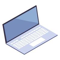 Laptop-Computer-Gerät Technologie Symbol isometrischer Stil vektor