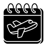 ein Symbol Design von Flug Zeitplan vektor