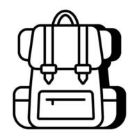 Premium-Download-Symbol des Rucksacks vektor