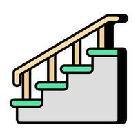 kreative Designikone der Treppe vektor