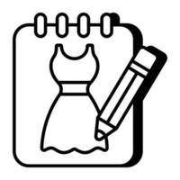 ein Symbol Design von Kleid skizzieren vektor