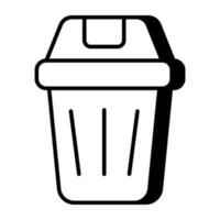 Vektor Design von Müll Behälter