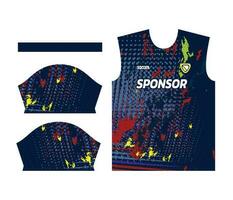 färgrik sporter jersey design för sublimering eller fotboll utrustning design för sublimering vektor