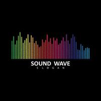 Audio- bunt Welle Logo. Vektor Equalizer Element. Klang Welle Illustration Logo Vektor Symbol Vorlage