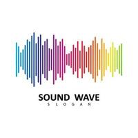 Audio- bunt Welle Logo. Vektor Equalizer Element. Klang Welle Illustration Logo Vektor Symbol Vorlage