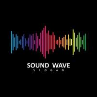 Audio- bunt Welle Logo. Vektor Equalizer Element. Klang Welle Illustration Logo Vektor Symbol Vorlage