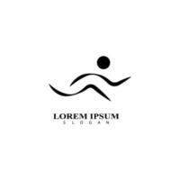 Laufen Logo Vektor Symbol Vorlage isoliert Silhouette