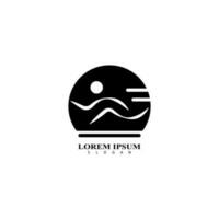 Laufen Logo Vektor Symbol Vorlage isoliert Silhouette