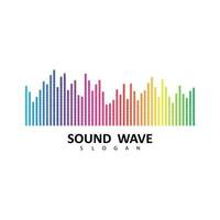 Audio- bunt Welle Logo. Vektor Equalizer Element. Klang Welle Illustration Logo Vektor Symbol Vorlage