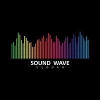 Audio- bunt Welle Logo. Vektor Equalizer Element. Klang Welle Illustration Logo Vektor Symbol Vorlage