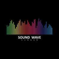 Audio- bunt Welle Logo. Vektor Equalizer Element. Klang Welle Illustration Logo Vektor Symbol Vorlage